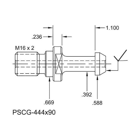 Tj Davies Co Coolant Through Retention Knob PSCG-444X90